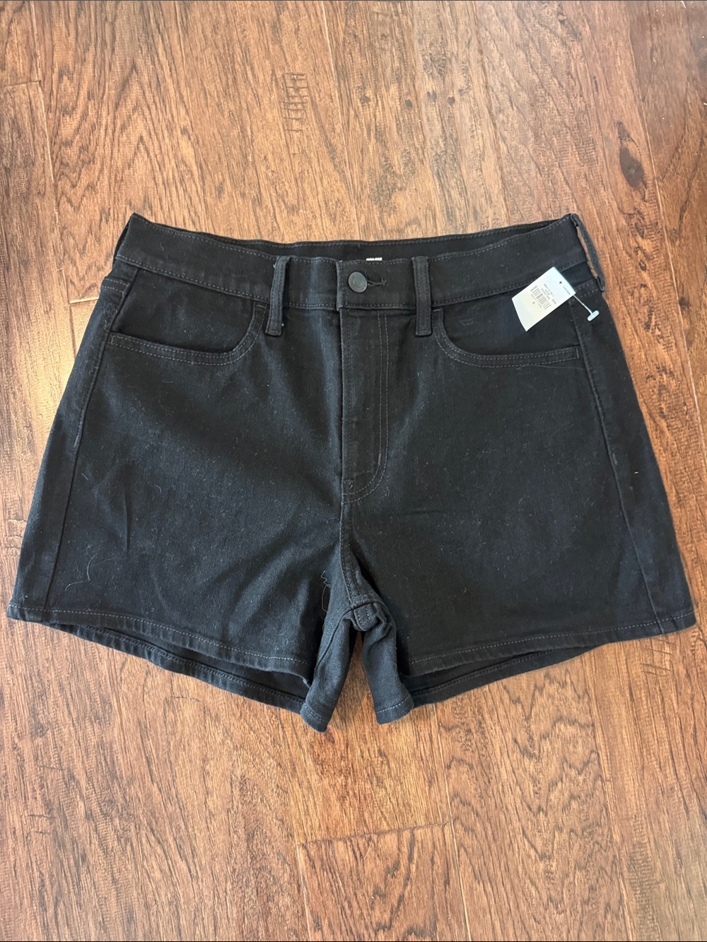 Old Navy Black Denim High-Rise Shorts